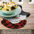 thumbnail image 3 of CounterArt Snowman Shaped Reversible Easy Care Set of 2 Placemats, Made in The USA, 3 of 7