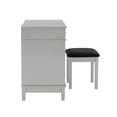 thumbnail image 3 of Linon Lattice Vanity & Stool Set Flip Up Mirror with Storage in Silver Gray Wood, 3 of 16