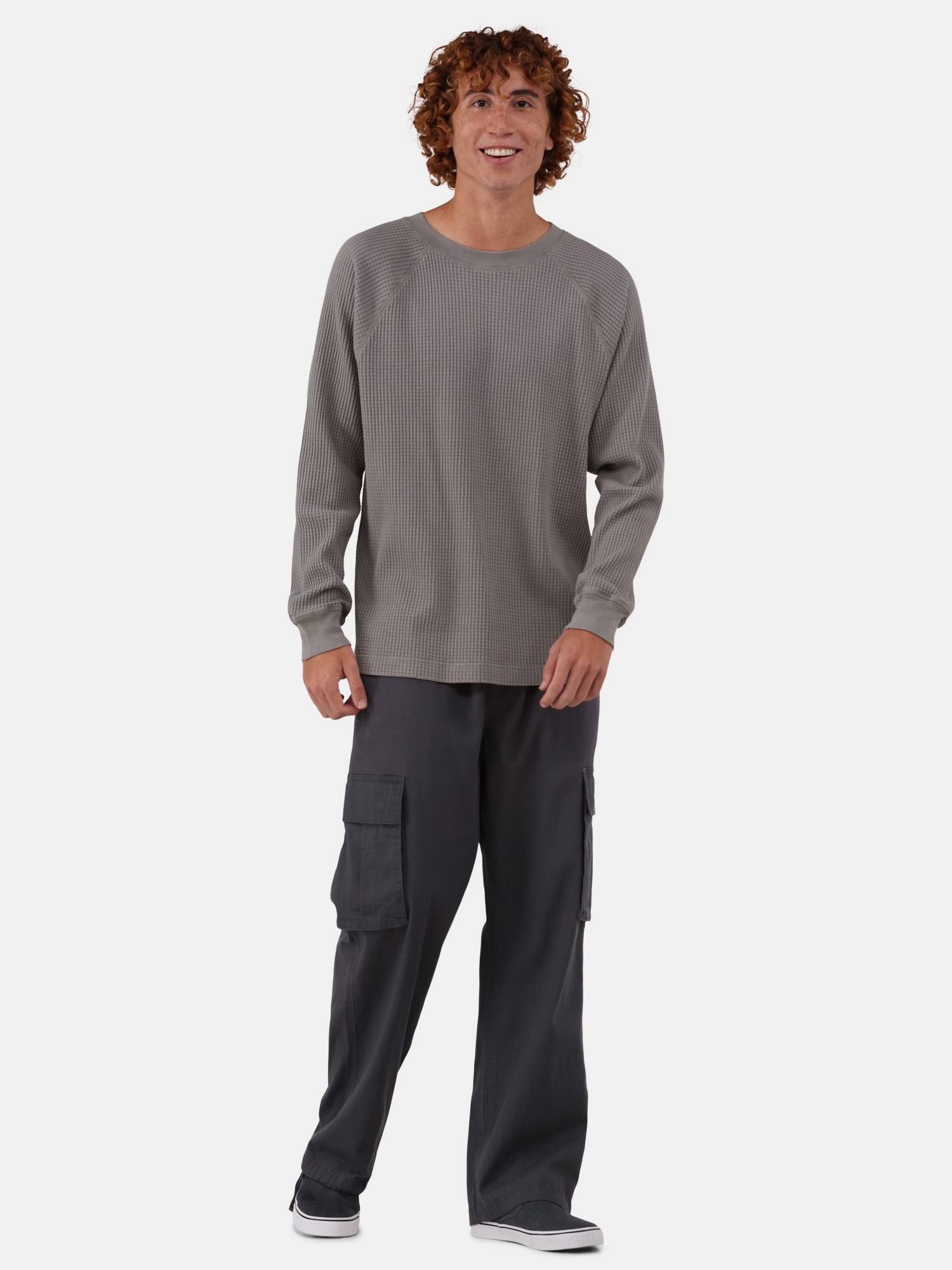 No Boundaries Men's & Big Men's Raglan Sleeve Thermal Shirt, Sizes XS-5XL