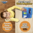thumbnail image 5 of Dr. STEM: Solar-Powered Cash Register - Blue - 68pc Store & Shopping Roleplay Toy, Working Math Calculator, Sounds, Play Money & Debit Card, Kids 3+, 5 of 5