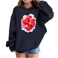 thumbnail image 1 of RXMEKW Heart Print Full-Zip Hooded Sweatshirt for Boys And Girls In Medium And Large With Pockets, 1 of 8