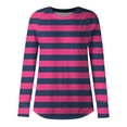 thumbnail image 5 of T Shirts For Women Long Sleeve Top Round Neck Basic Fashion Printed Tshir Thumbhole Tunic Tshirts, 5 of 5