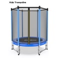 thumbnail image 5 of Pooboo Trampoline for Kids Mat Recreational Trampoline with Safety Enclosure Net, Sturdy Structure Heavy Duty Bounce for Indoor Outdoor Supports up to 380 Pounds, 5 of 10