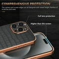 thumbnail image 4 of Case Designed for iPhone 16e, Classic Crocodile Texture PU Leather + Plating Frame Shokcproof Lightweight Ultra Slim Case Cover for Men Women for iPhone 16e, Black, 4 of 8