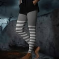 thumbnail image 6 of BiZtdJrK Women Funny Print Leggings for Women Halloween Witch Tights Striped Color Block High Waist Stretch Yoga Pants Gray S, 6 of 10