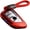 red w/ keychain, variant on Carbon Fiber Key Case Holder Protector Keychain for BMW 1 2 3 4 5 6 7 Series M1 M2 M3 M4 M5 M6 M7 M8 X1 X2 X3 X4 X5 X6 Z4 2015-2023 330i 340i 430i 840i M240i Smart Key Fob Cover