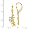 thumbnail image 3 of FJC Finejewelers 14k Yellow Gold Golf Bag Leverback Earrings Textured, 3 of 3