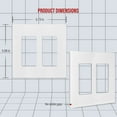 thumbnail image 3 of ENERLITES SI8832-W-STICKER Screwless Decorator Wall Plates Child Safe Outlet Covers, Size 2-Gang 4.68" H x 4.73” L, Unbreakable Polycarbonate Thermoplastic, SI8832-W, Glossy, White, 3 of 4