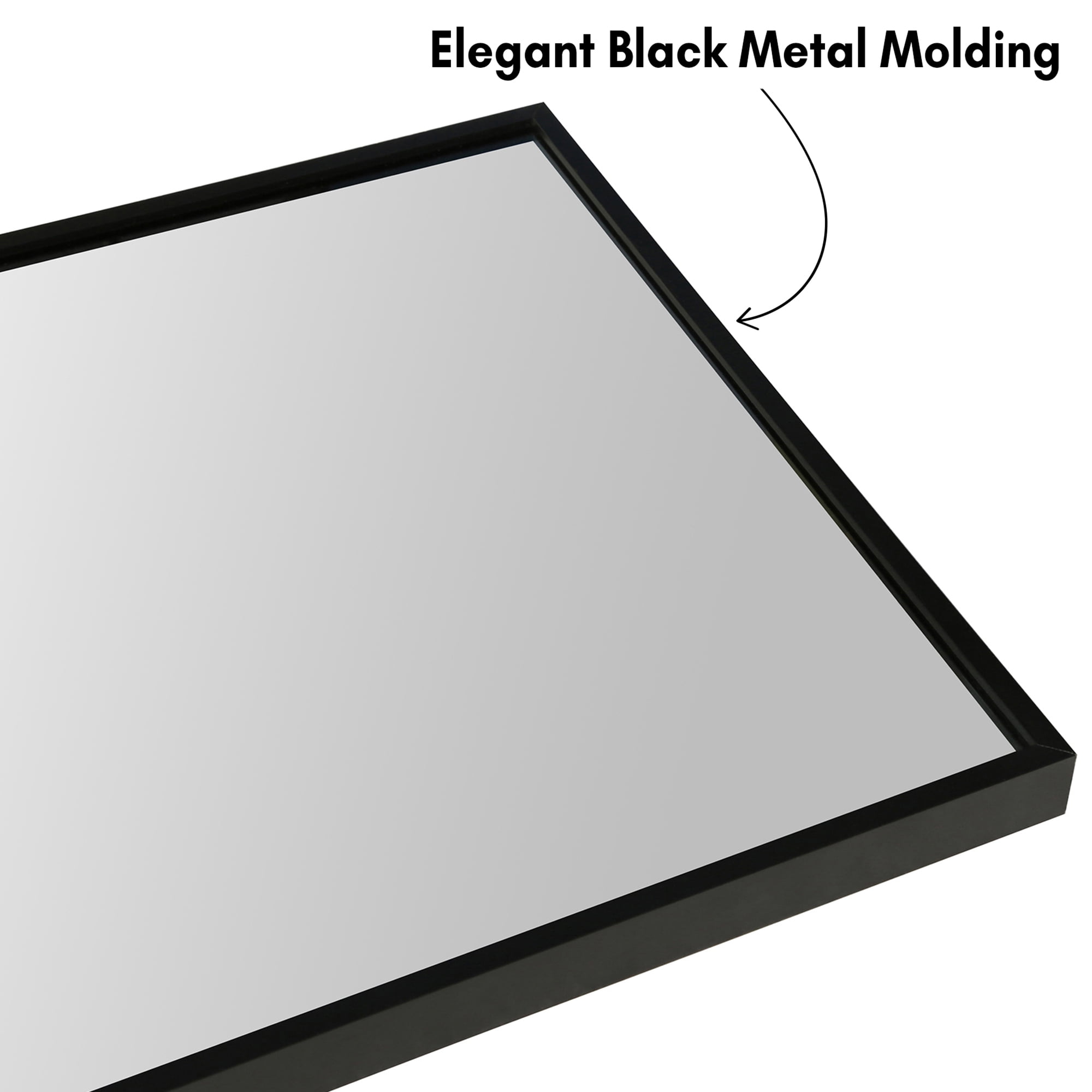 Americanflat Full Length Mirror With Stand - 14" x 59" Large Full Body Mirror for Bedroom, Living Room - 5ft Tall Floor Mirror Full Length - Black