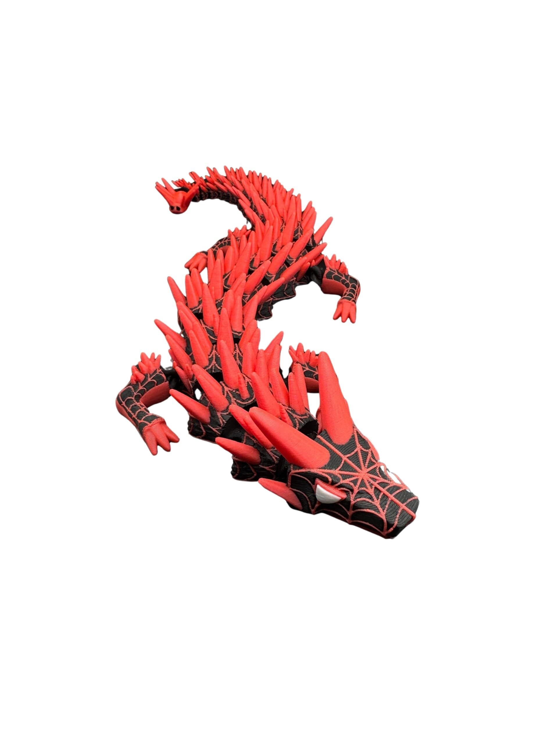 Dragon - Articulated Fidget Poseable Comic-Inspired Fantasy Dragon - 3D Printed Collectible