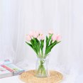 thumbnail image 5 of HUONA Artificial Tulips Faux Tulip Flowers Simulate Tulips Flowers Vase Potted Plant Flower Arrangement Wedding Bouquet Home Garden Balcony Decoration 10PCS Light Yellow, 5 of 9