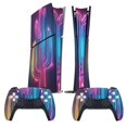 thumbnail image 2 of Skin Sticker for PS5 Slim Standard PS5 Pro Disc Digital Edition Console and Controllers Decals for Playstation 5 (Neon Cactus ,PS5 Pro Standard), 2 of 5