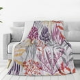 thumbnail image 3 of Coral Blanket Beautiful Coral Pattern Soft Cozy Flannel Lightweight Warm Travel Couch Throw Blankets for Bed Living Room Decor Gifts for Kids Adults 50"x40", 3 of 6