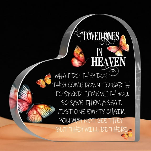 Loved One In Heaven Sign for Loss of Loved One, Sympathy Memorial Gifts for Loss Keepsake, In Memory of Loved One Sign, Grief Bereavement Remembrance Plaque Decor