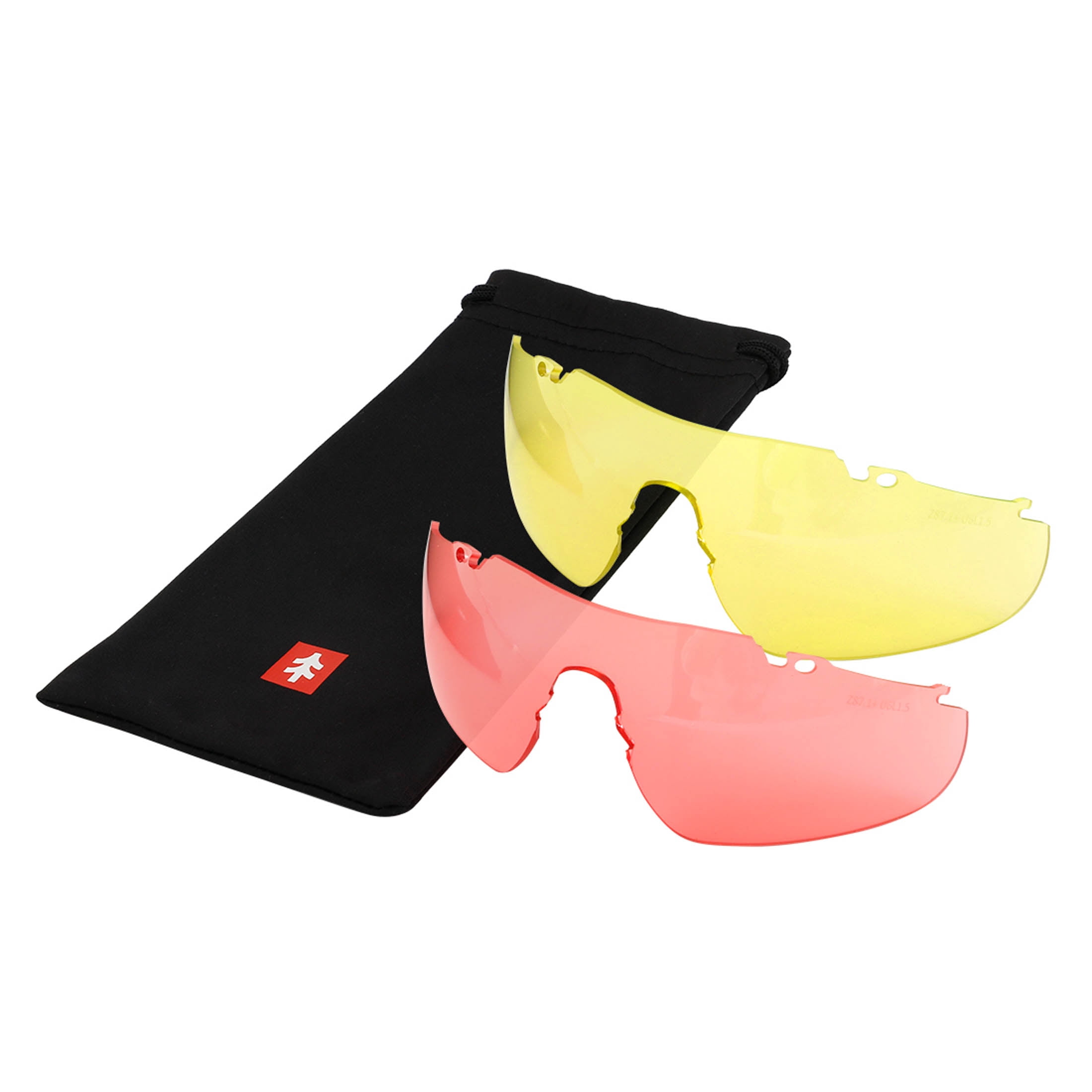 Swiss Tech Augen 2-lens replacement sunglasses, Unisex, Vermillion & Hi-Vis Yellow, UV400