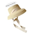 thumbnail image 6 of Joernso Straw Sun Hats for Kids, UV Protection Fishing Hat, Wide Brim Bucket Hat with Ribbon, Breathable Summer Hats for Outdoor Beach Travel, 6 of 8