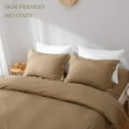 thumbnail image 5 of Duvet Cover Twin Size Taupe Modern Minimalist Style Solid Color Bedding Sets 2 Pieces Soft Microfiber Comforter Covers, 5 of 8