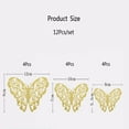 thumbnail image 2 of For Bedroom Home Decoration Festival Hollow Wedding Paper Wallpaper Wall Decal Butterfly Wall Sticker SILVER C, 2 of 8