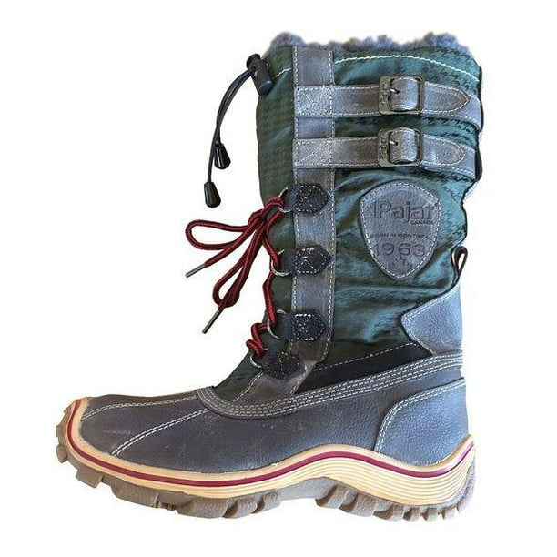red winter snow boots