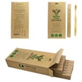 thumbnail image 4 of Gaia Guy Natural Bristle Bamboo Toothbrush With Boar Bristles - Totally Biodegradable And Compostable - No Nylon Toothbrushes - Zero Waste 12-Pack, 4 of 8