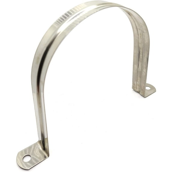 Rigid Pipe Strap for 100mm/3.94 Inch OD Tubing 304 Stainless Steel 2 Holes Clamps 5pcs