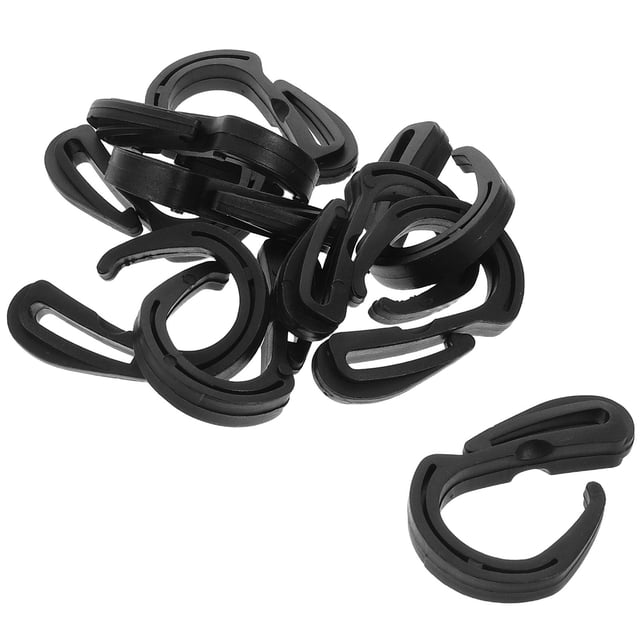 OULII 10Pcs Black Car Back Seat Hooks Durable Plastic Purse Hanger Multi Use Car Storage Accessories