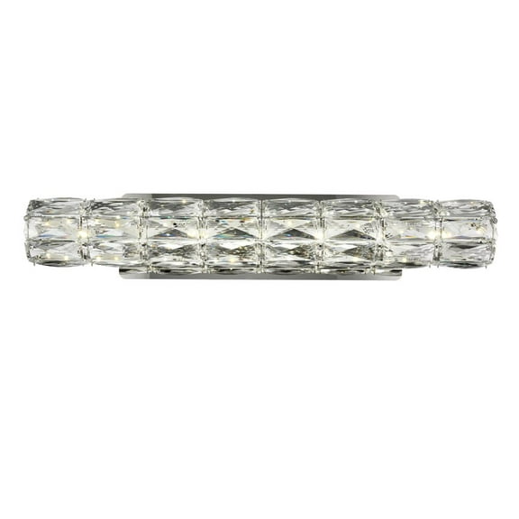 Valetta Integrated LED chip light Chrome Wall Sconce Clear Royal Cut Crystal