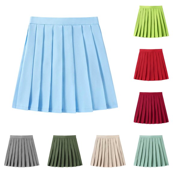 TIANZEN Women's Casual Pleated Skirt Versatile A Line Skirt For Daily Wear Work Study Party Evening Dance With Contrast Color Design Plaid Midi Skirts for Women