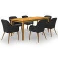 thumbnail image 1 of vidaXL 7 Piece Garden Dining Set Black, 1 of 12