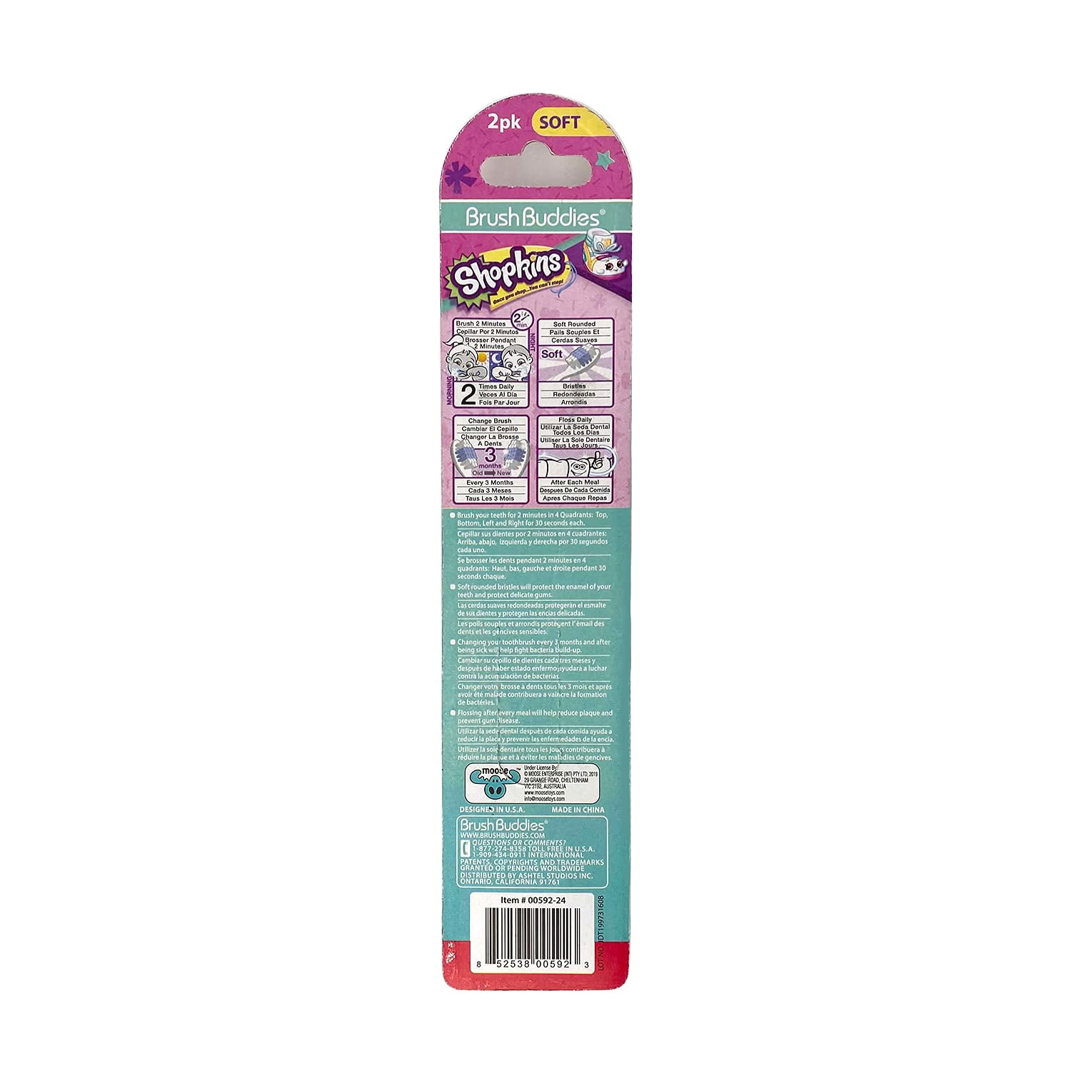 Shopkins 2 brosses à dents