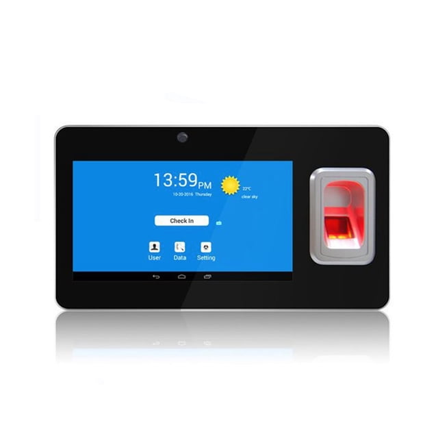WiFi Big Screen 7-inch Color Screen Employee Fingerprint Attendance Machine Time Recorder With 1344MHZ 4 Core CPU ,Easy to Use