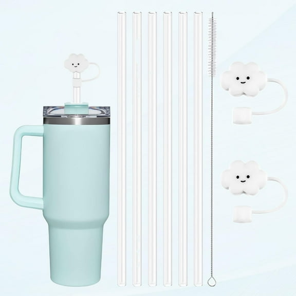 Teesod Reusable Straws for Stanley Quencher Adventure Travel Tumblers (Set of 6)