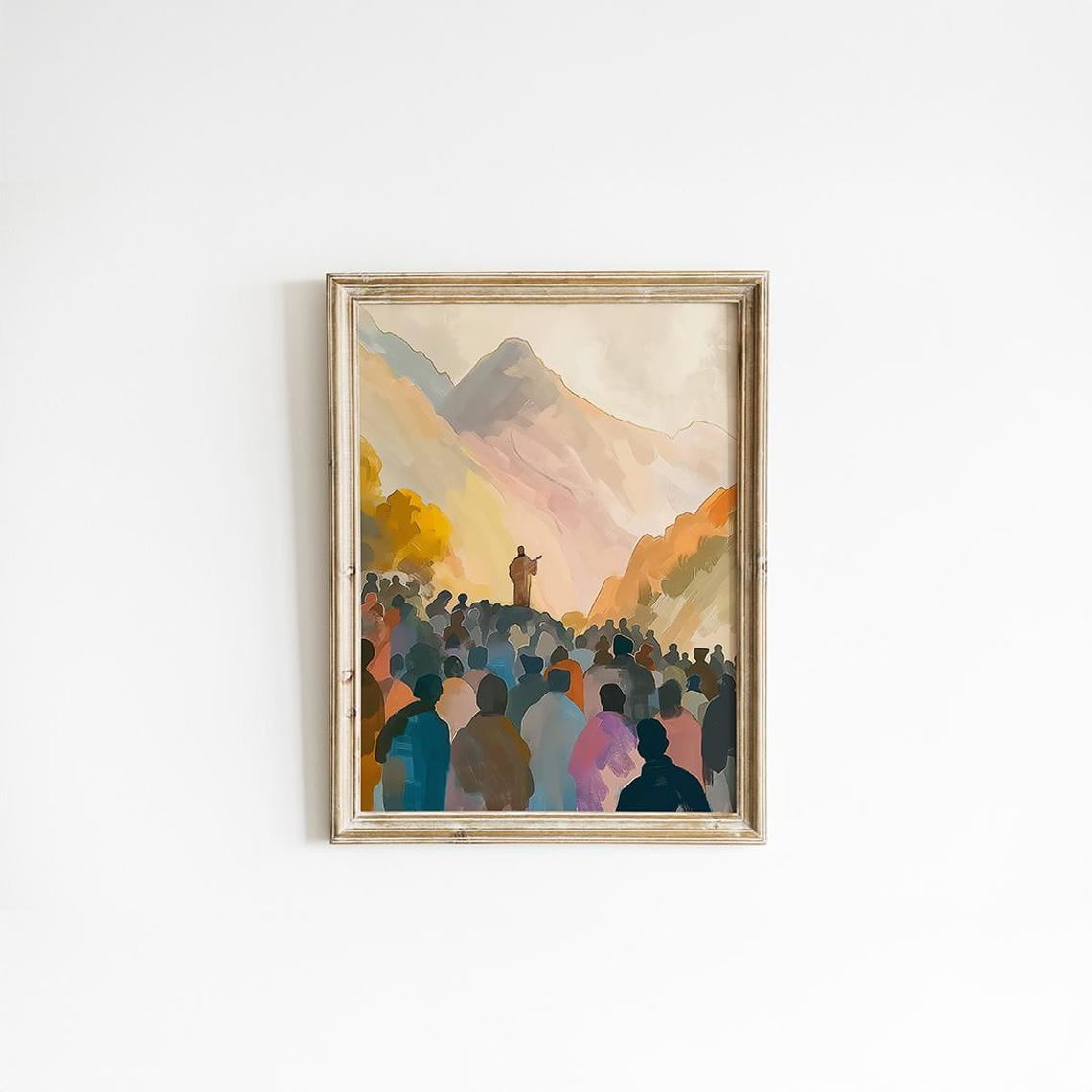 Sermon on the Mount: Modern Christian Wall Art Home Decor Room Decor
