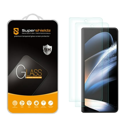 (2 Pack) Supershieldz Designed for Samsung Galaxy Z Fold 5 5G (Front Screen Only) Tempered Glass Screen Protector, Anti Scratch, Bubble Free