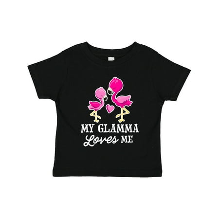 

Inktastic My Glamma Loves Me with Two Flamingos Gift Toddler Boy or Toddler Girl T-Shirt