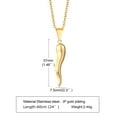 thumbnail image 6 of VnoxItalian Horn Necklace for Women, Gold Horn Necklace Stainless Steel, Cornicello Necklace for Men, 6 of 8