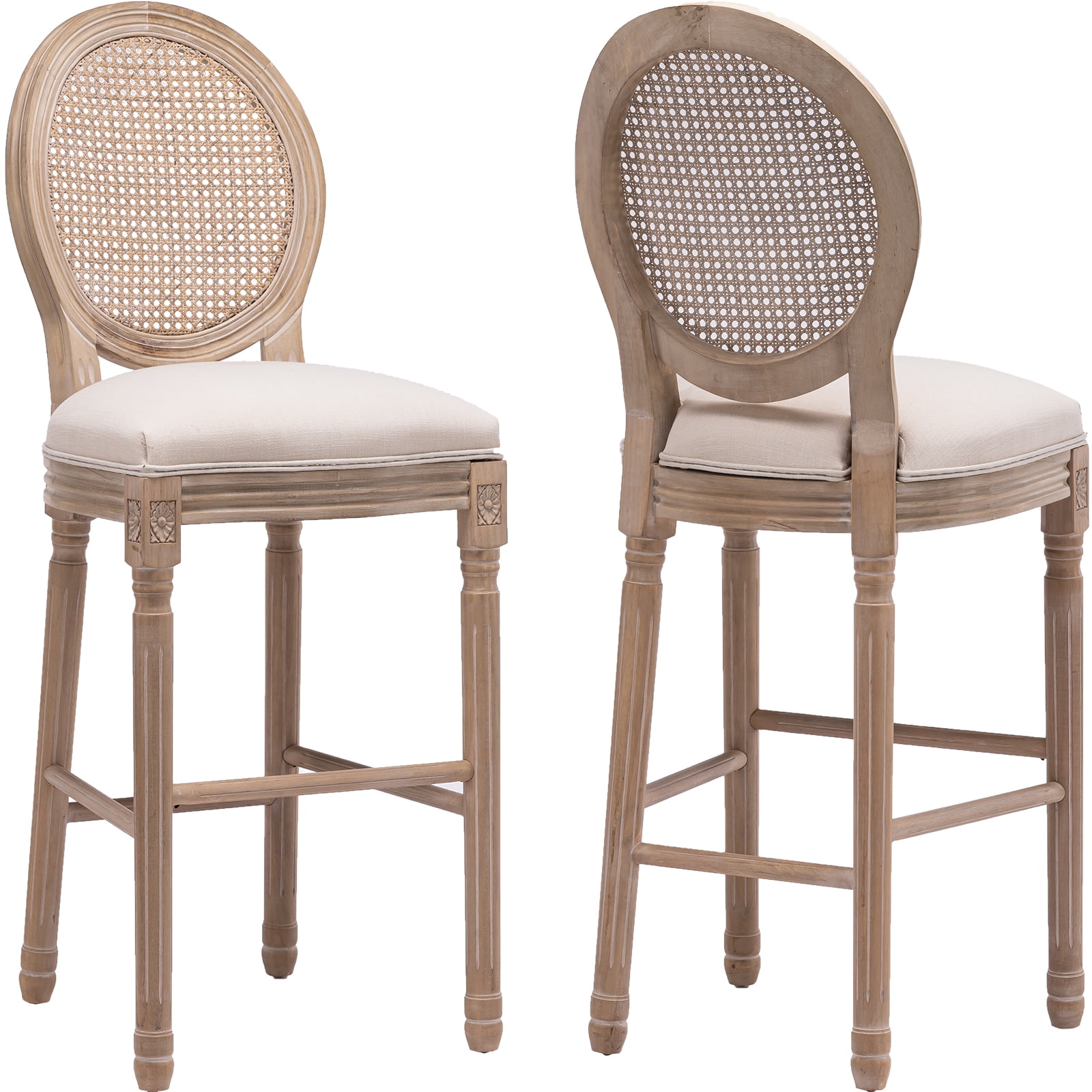Bar Stools Set of 2 30 Inch Barstools Bar Height Set of 2, Rustic