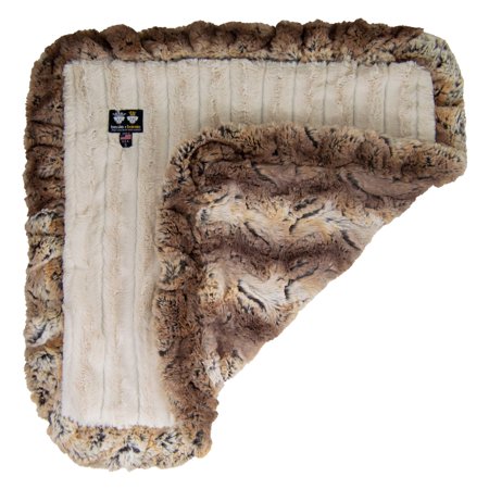 Bessie and Barnie Simba / Natural Beauty Luxury Ultra Plush Faux Fur Pet/ Dog Reversible Blanket (Multiple Sizes)