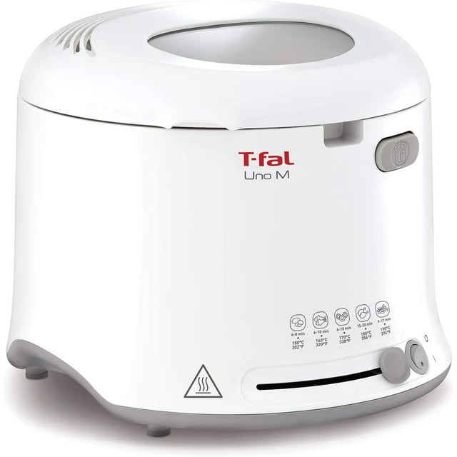 T-Fal FF203150 Uno Compact Deep Fryer White, 1 kg Food Capacity, White, Small