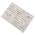 thumbnail image 1 of 100 pares/lote de aretes de cristal geométricos de flores de fruta coloridas multicolores para mujeres/niñas/pendientes de plástico/joyería/regalos Gao Jiahui unisex, 1 of 2