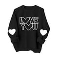 thumbnail image 6 of BEFOKA Valentine'S Day Crew Neck Sweatshirts Love Heart Printed Womens Blouses Basic Tops Pullover Sweatshirts Spring Fall Graphic T-Shirt Holiday Going Out Tee Tops, 6 of 9