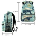 thumbnail image 2 of Lightweight Backpack Whale School Bag Travel Laptop Daypack for Men Women Casual Rucksack, 2 of 6
