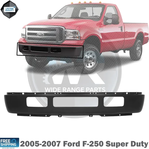 New Front Bumper Primed Steel For 2005-2007 Ford F-250 Super Duty FO1002393