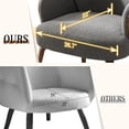 thumbnail image 7 of Merluxy Accent Chair for Living Room Set of 2,Solid Bentwood Frame and Teddy Upholstered,Grey, 7 of 7
