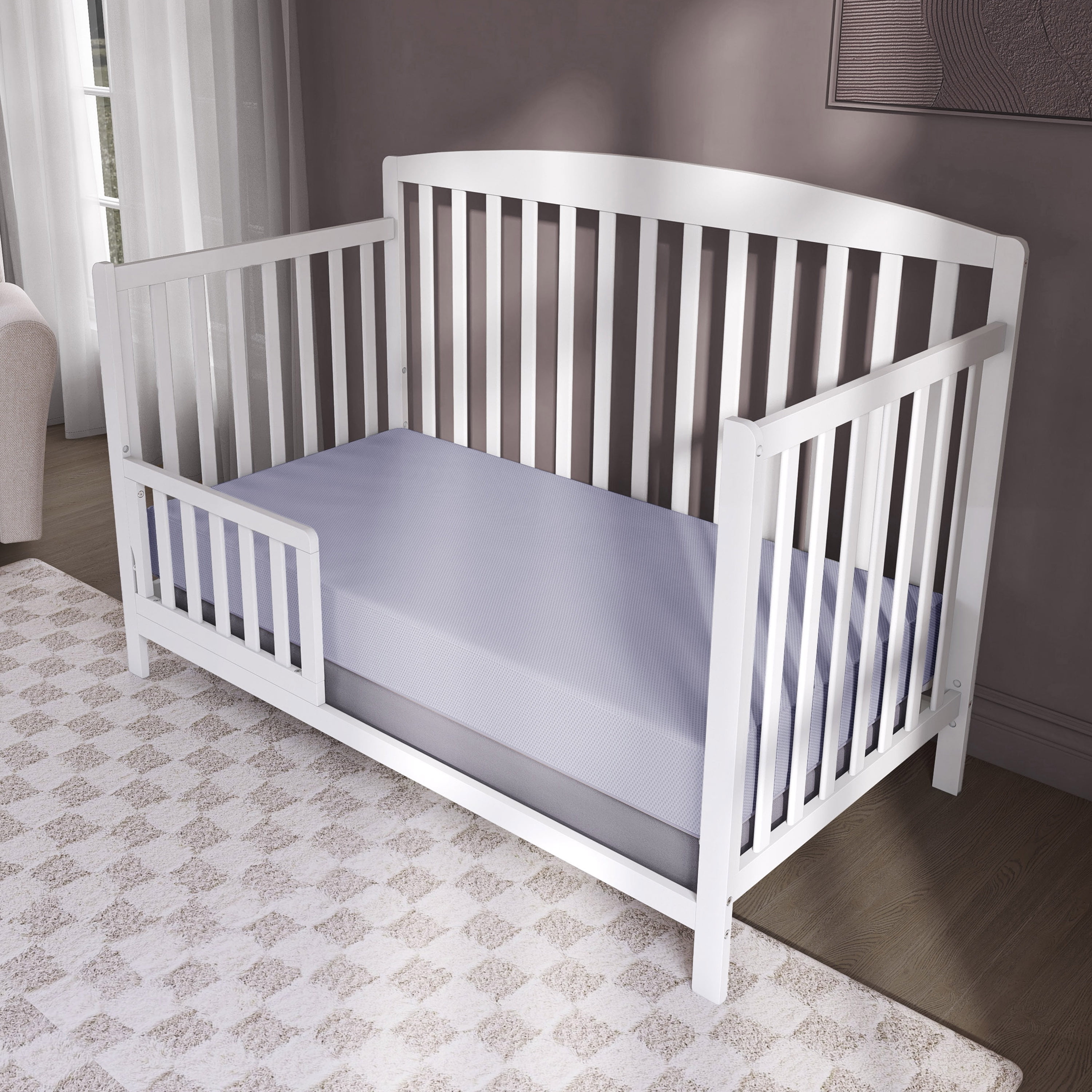 Dream on Me Starbright Breathable Foam Crib & Toddler Mattress In Periwinkle (Fits Full Size Cribs and Toddler Beds)