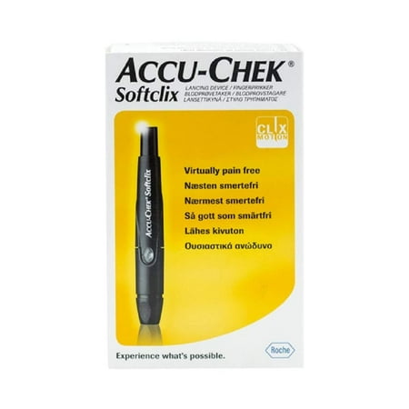 Accu-Chek Softclix Lancing Device, Virtually Pain-Free with 25 Lancets