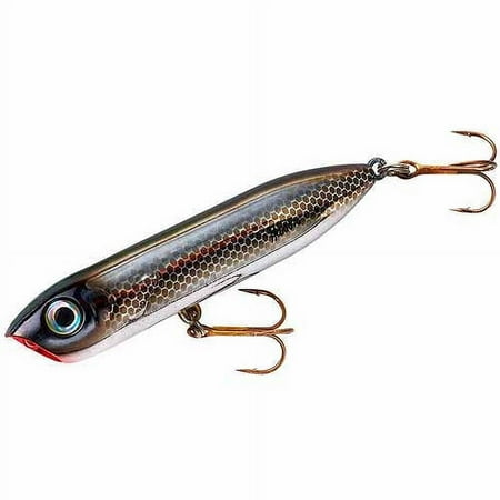 UPC: 0025436042875 | Heddon Chug n Spook Jr Topwater Black Shiner 3 1/2 1/2 oz.