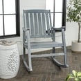thumbnail image 4 of Penny Classic Slat-Back 300-Lbs Support Acacia Wood Patio Outdoor Rocking Chair, Gray, 4 of 8
