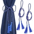 thumbnail image 5 of Sunnydaze Traditional Blue Rope Curtain Holdbacks (2 Count), 5 of 7
