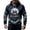 Dark Blue, variant on Halloween Men's Casual Hooded Long Sleeve Sweatshirt - Pullover Top for Men, with Halloween Print, Cozy Sweatshirt and Fall Top